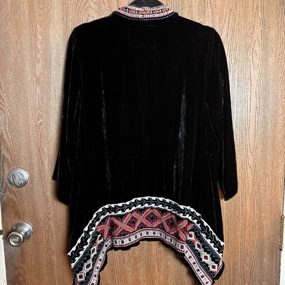 Johnny Was Velvet Kimono Jacket - Picture 3 of 7